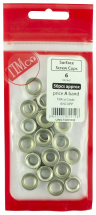 NO10 BRASS SURFACE SCREW CUP NICKEL PLATED (50 PER PACK)