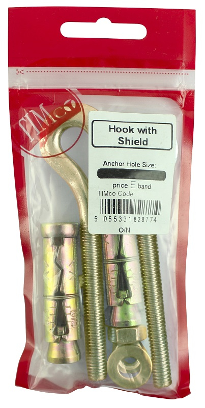 M6 HOOK BOLT SHIELD ANCHOR TIMBAG M6 HOOK BOLT SHIELD ANCHOR TIMBAG
