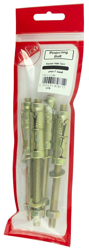 M12 X 30 PROJECTING SHIELD ANCHOR (2 PER PACK) M12 X 30 PROJECTING SHIELD ANCHOR (2 PER PACK)