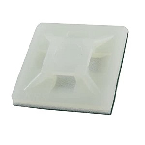 19MM X 19MM ADHESIVE CABLE TIE BASE - WHITE 19MM X 19MM ADHESIVE CABLE TIE BASE - WHITE