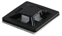 20MM X 20MM CABLE TIE BASE SELF ADHESIVE - BLACK