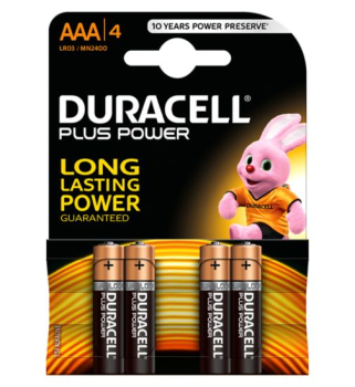 LR03/AAA DURACELL BATTERIES PACK OF 4