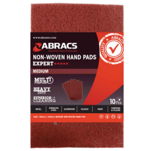 150MM COARSE NON WOVEN BROWN HANDPADS - 10 PACK