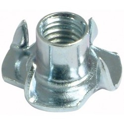 M6 4 PRONG T NUT BZP M6 4 PRONG T NUT BZP
