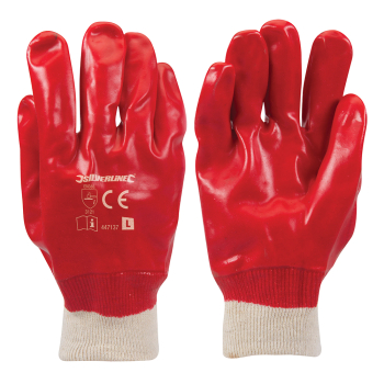 SIZE 7 RED PVC COATED GLOVE
